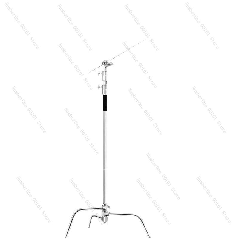 Stand Lighting Photography - 3.3メートルステンレス製C型写真撮影用マジックレッグライトスタンド、天井ライト傾斜アーム、ライブストリーミングスタンド