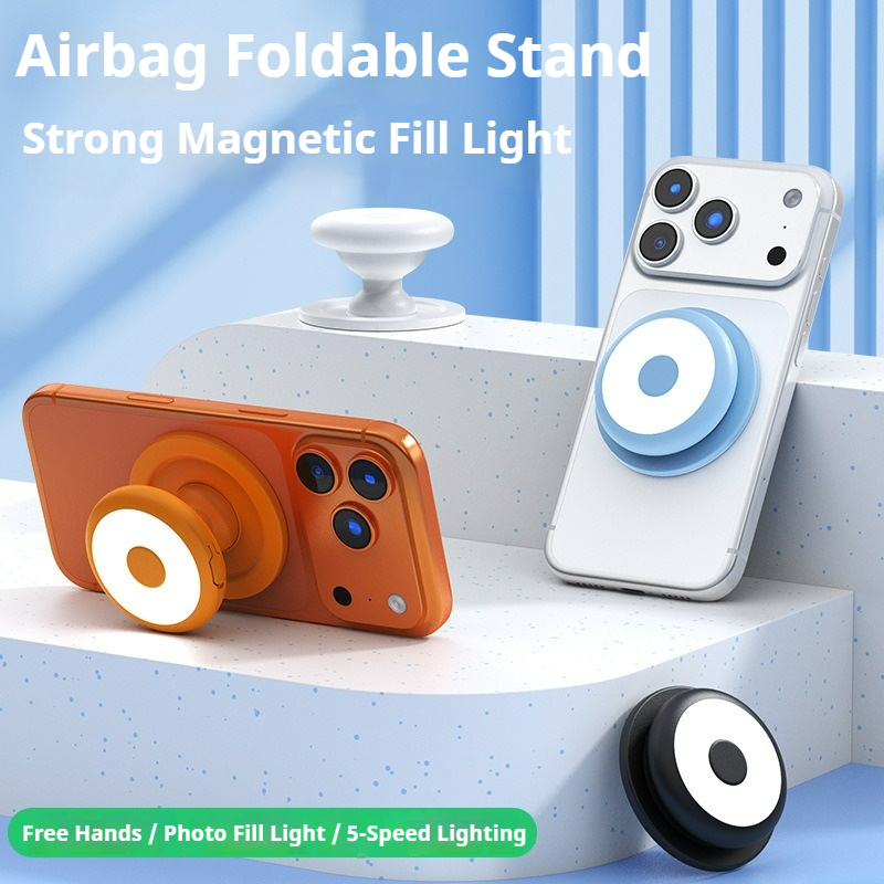 Photography Lighting Essentials - エアバッグ折りたたみ式磁気フィルライト - 万能な写真撮影と日常必需品、5段階のフィルライト、落ちにくい設計