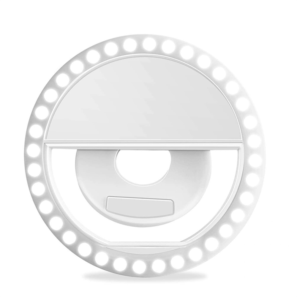 Stand Lighting Photography - USB充電式LEDセルフィーリングライト、ポータブルフィルライト、ライブストリーミング、メイクアップ、ビデオ撮影、Vlog用ユニバーサルフォンリングランプ