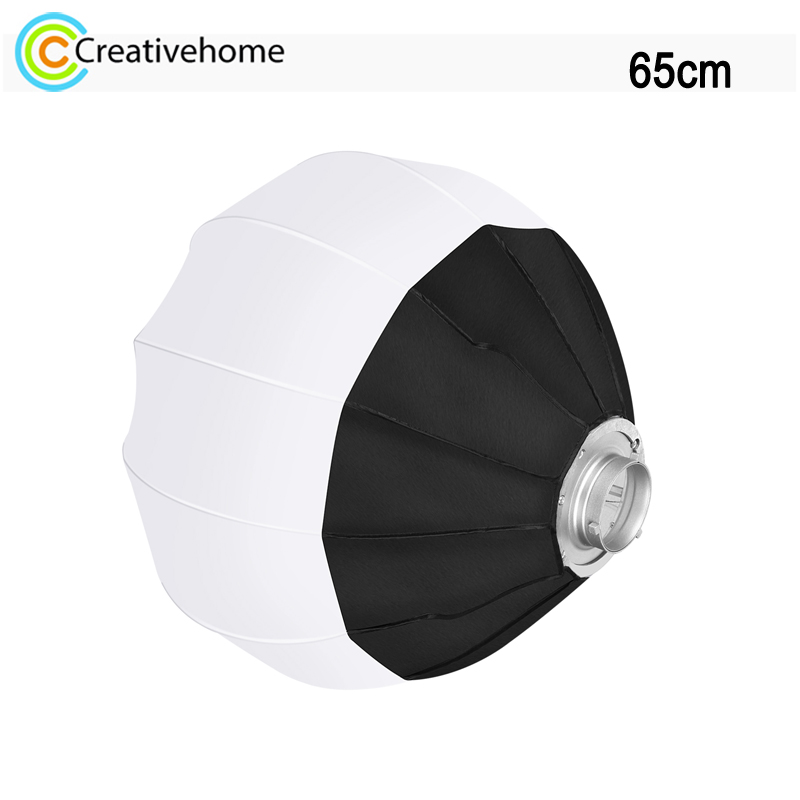 Photography Lighting Mount - Puluz-折りたたみ式球形フラッシュライト,ソフトボックス,ソフトボックス,Bowensマウント付きディフューザーカバー,65cm