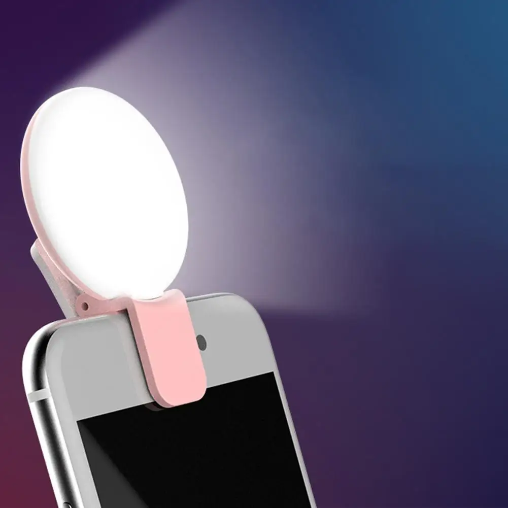 Stand Lighting Photography - 携帯電話 LED Selfie リングライトポータブルミニ耐久性のある実用的な 3 ストップ調光サークル写真クリップ補助光