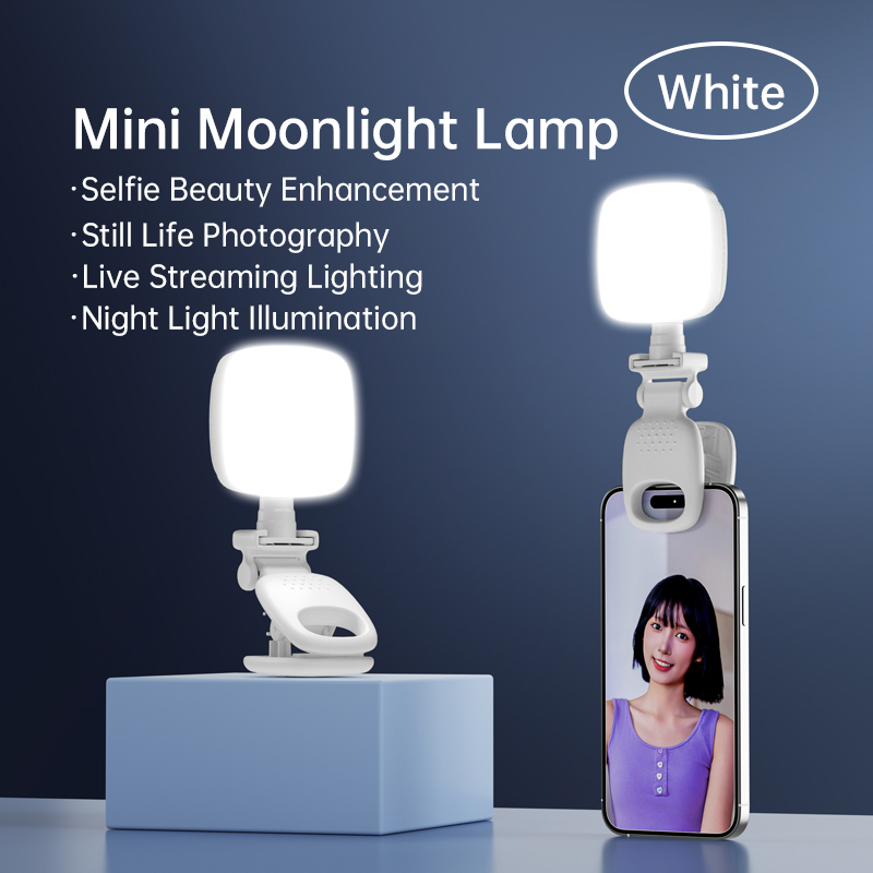Photography Lighting Effects - ポータブルLEDセルフィーライトカメラミニフィルライト充電式スマホナイトライトUSBクランプランプ、ノートパソコン、タブレット、TikTokビデオ用