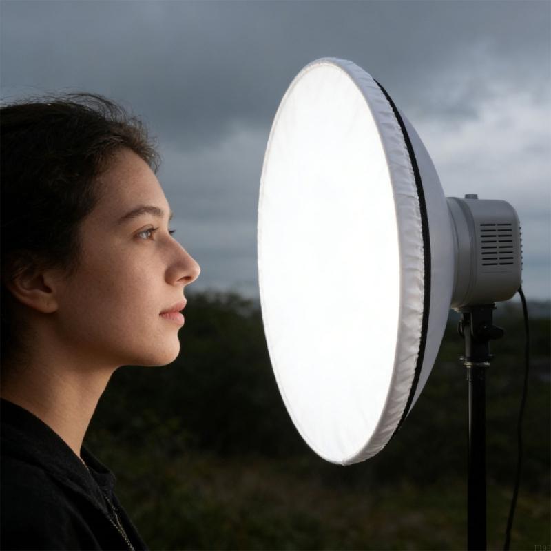 Photography Lighting Beauty Dish - 42 センチメートルソフトディフューザーランプカバー布ディフューザーリフレクターランプ靴下点滅光美容皿写真スタジオ F19E