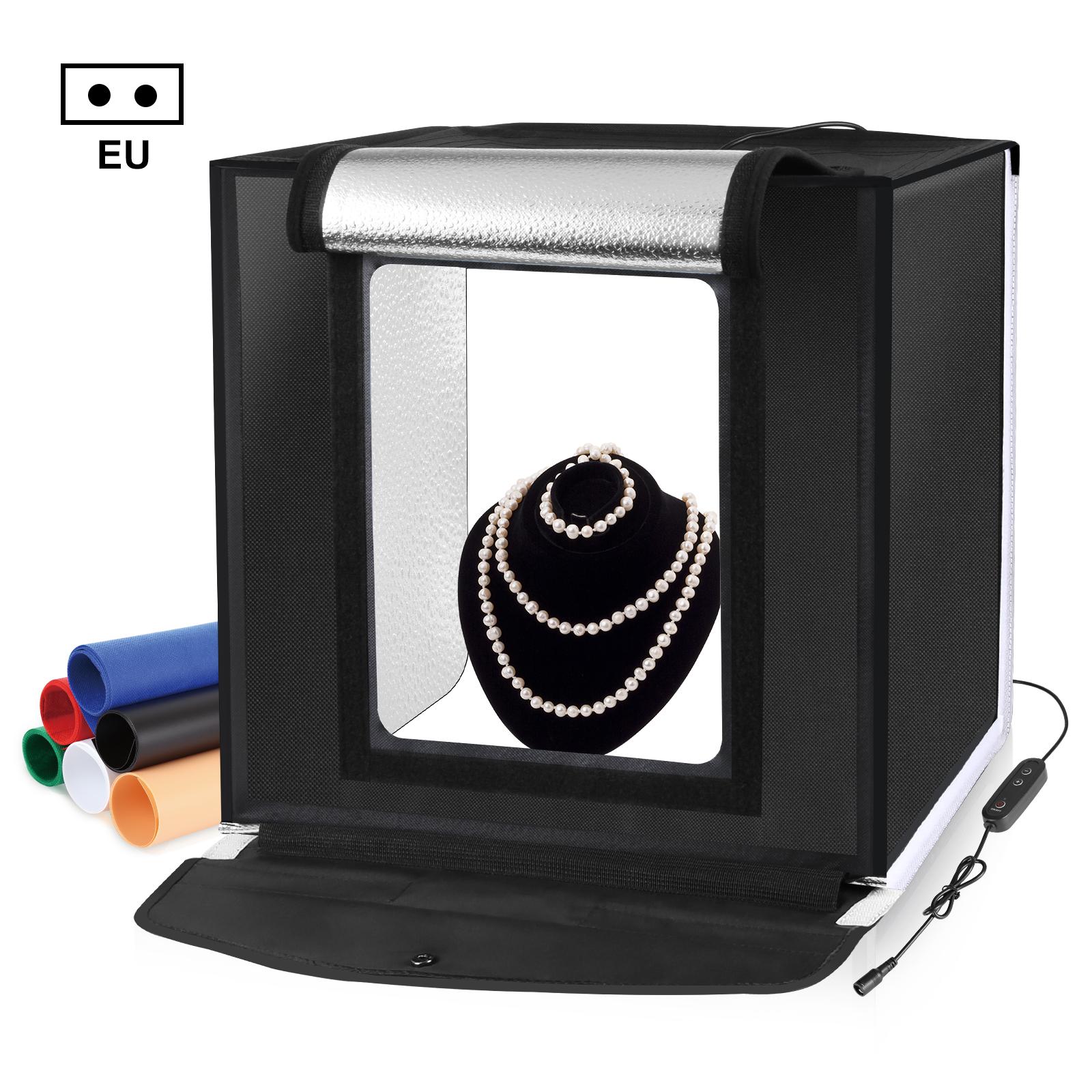 Photography Lighting And Backdrop Kits - Puluz-写真スタジオ用LEDライトボックス,卓上撮影テント,写真ソフトボックスキット,背景テント,40cm, 6色