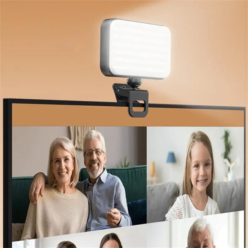 Photography Lighting Flash - iPhone、iPad、携帯電話、ノートパソコン用ポケットLEDセルフィーライト、クリップ式フラッシュ、ビデオ撮影用リングライト、写真撮影用ランプ
