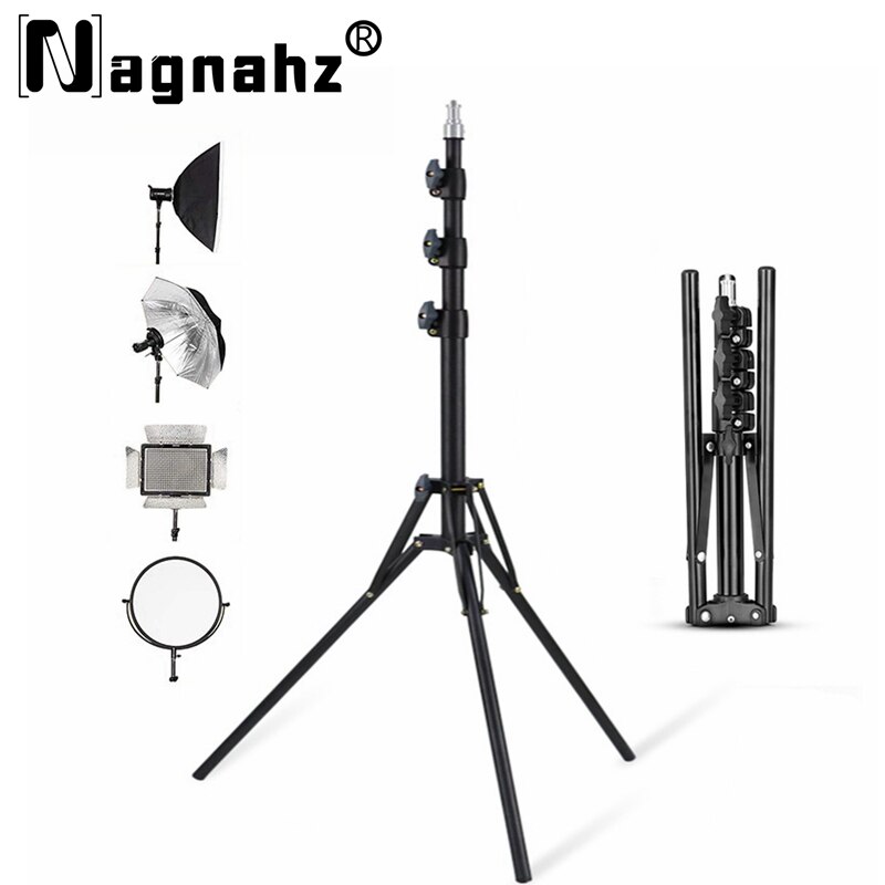 Photography Lighting Mount - Nagnahz 78インチ写真照明三脚アルミ合金折りたたみ式ポータブルライトスタンド写真カメラフラッシュマウントブラケット