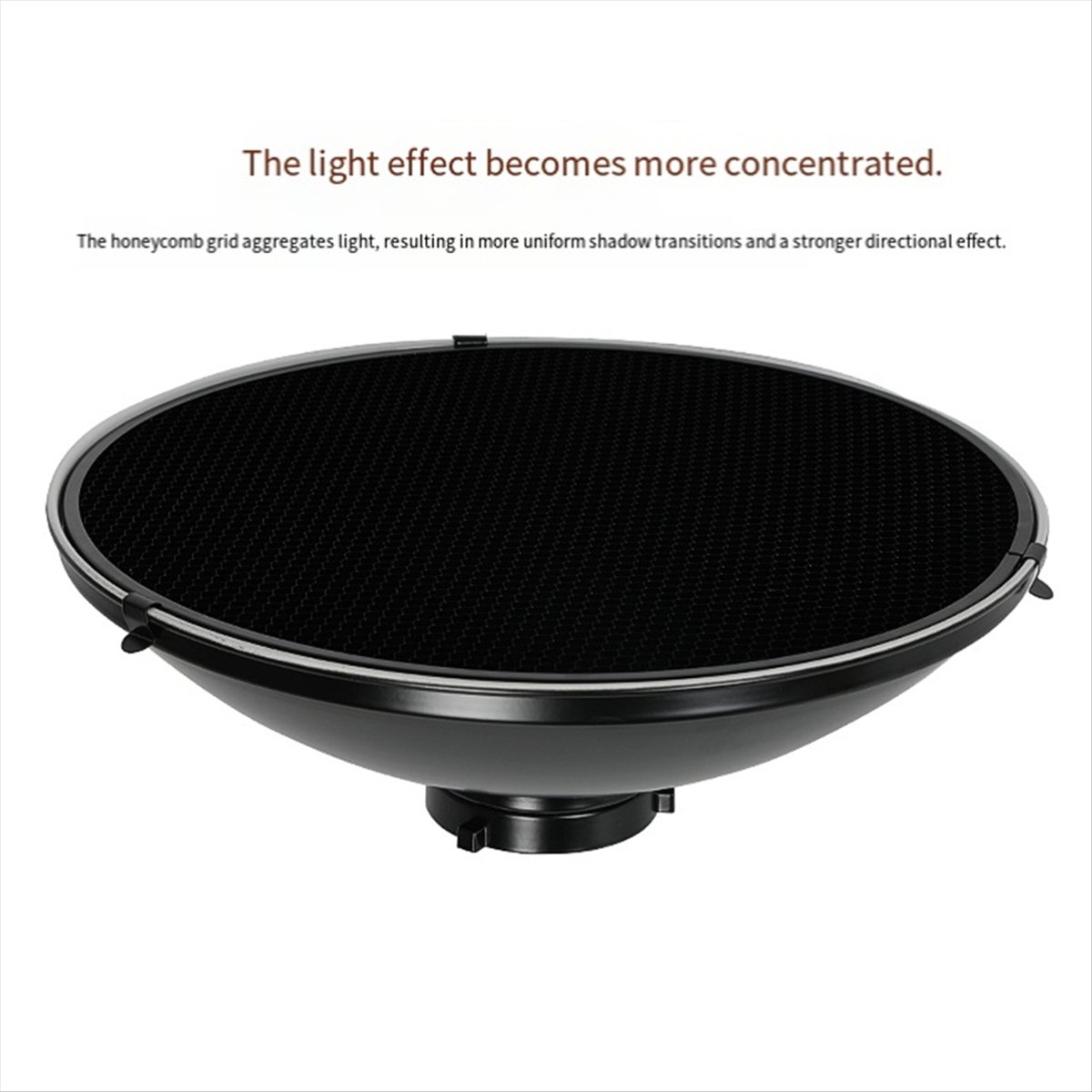 Photography Lighting Beauty Dish - N05R 30cmビューティーディッシュリフレクター ハニカムグリッド スタジオポートレート撮影用 光量調整強化