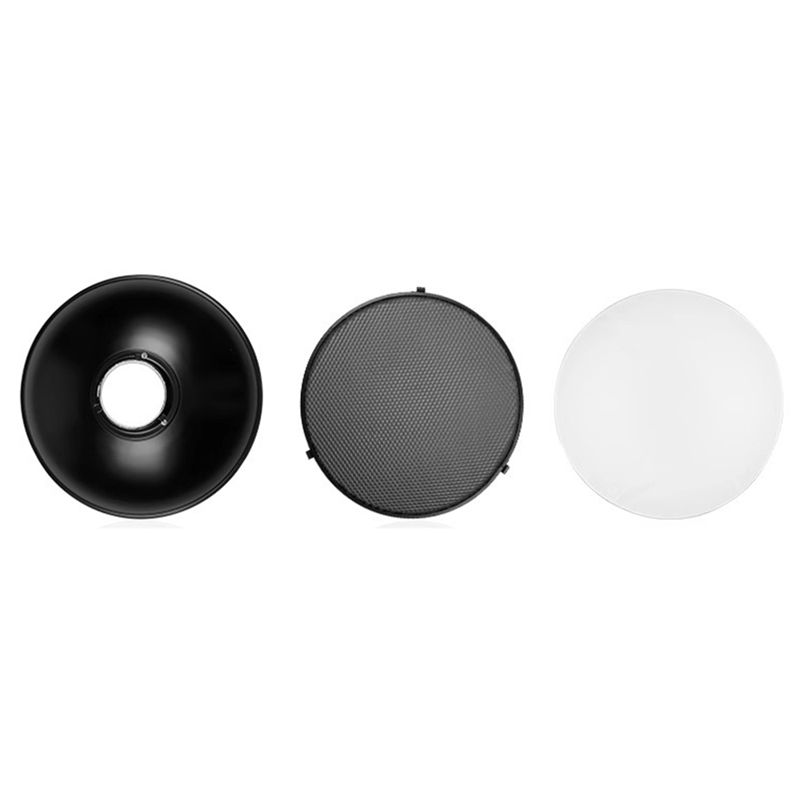 Photography Lighting Beauty Dish - FFYY-30Cm ビューティーディッシュリフレクター ハニカムグリッド スタジオポートレート写真撮影用 強化された照明コントロール