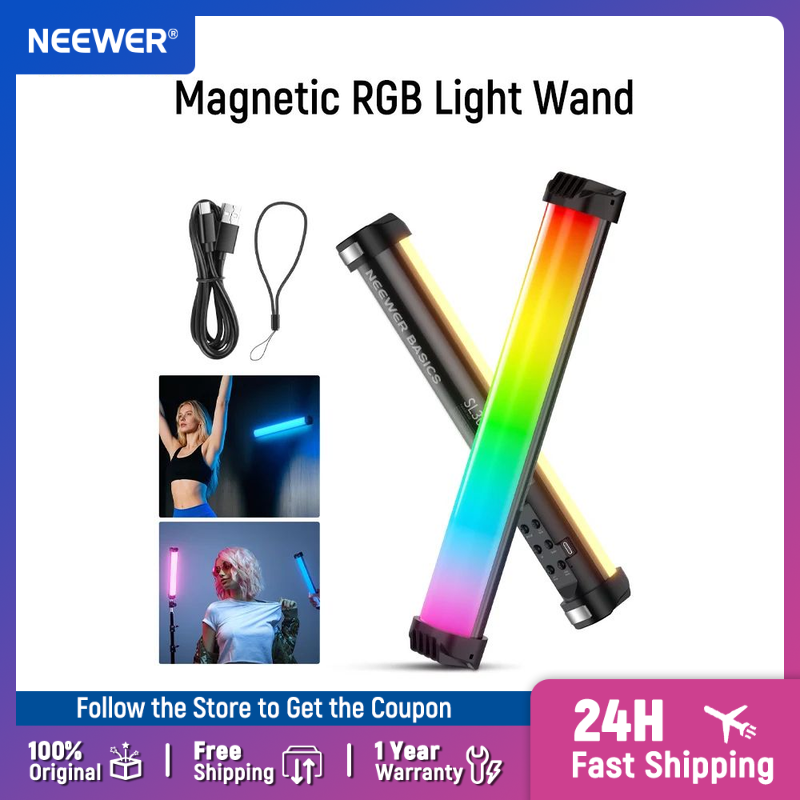 Torjim Rgb Photography Video Lighting - NEEWER ベーシック 12インチ 磁気RGBライトワンド CRI95 調光可能