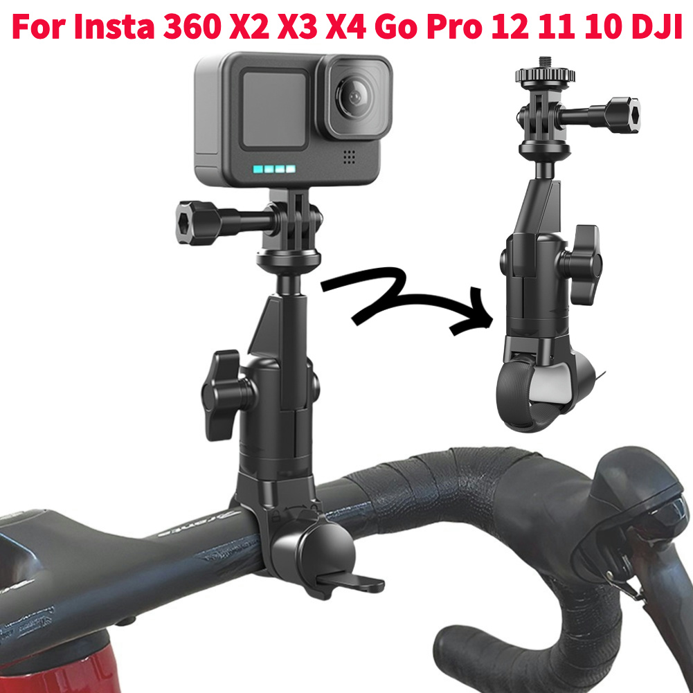 Insta360 Camera X3 - オートバイと自転車のハンドルバーホルダー、自転車カメラホルダー、360回転、insta 360、x2、x3、x4、go pro、12、11、10、D-JI