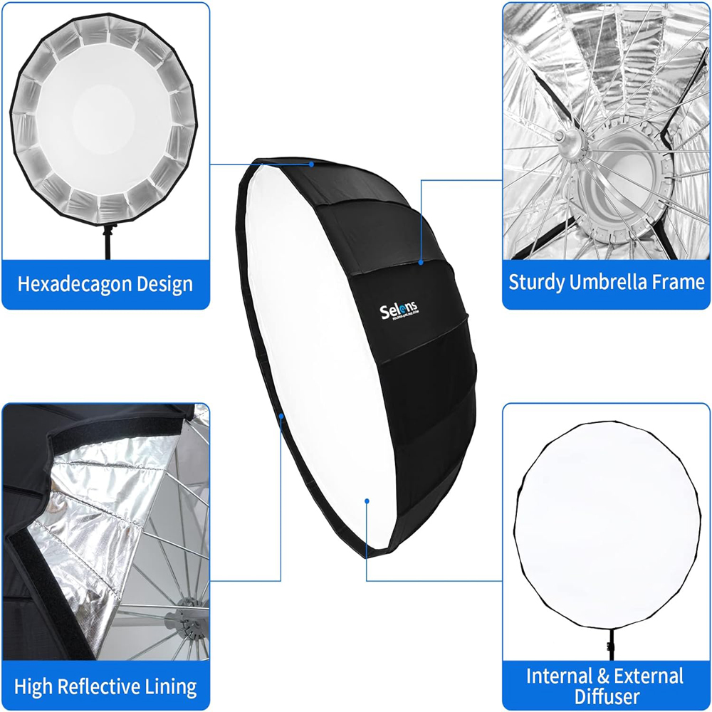 セレンズ クイックセットアップ パラボリックソフトボックス  - Photography Lighting Beauty Dish のレビューと価格