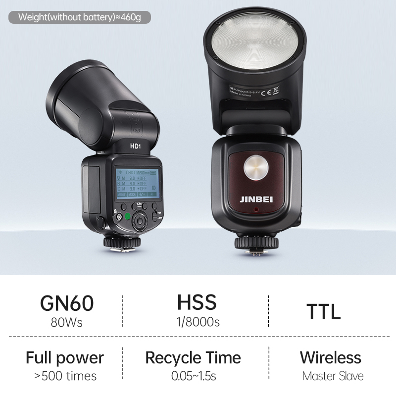 JINBEI HD-1ラウンドヘッドHSSスピードライト屋外 - Photography Lighting Flash のレビューと価格