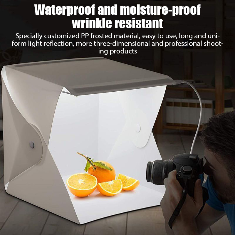 ポータブル折りたたみフォトボックス写真撮影LEDライトミニ写 - Photography Lighting And Backdrop Kits のレビューと価格