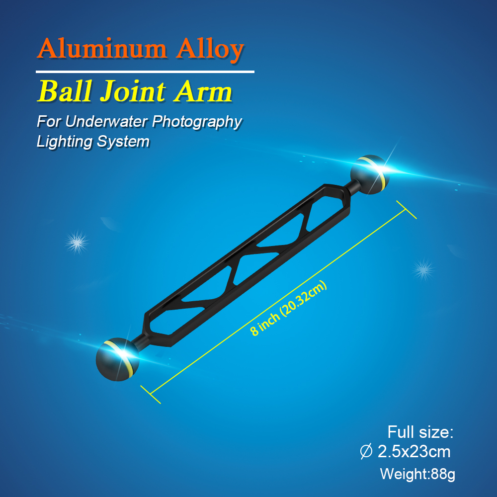 エッセンシャルダイビング写真機器デュアルボールジョイントアー - Photography Lighting Essentials のレビューと価格