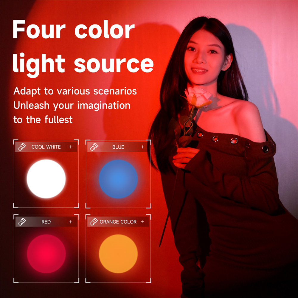 新しい写真撮影用懐中電灯 4 色 RGB LED ビデオライ - Torjim Rgb Photography Video Lighting のレビューと価格