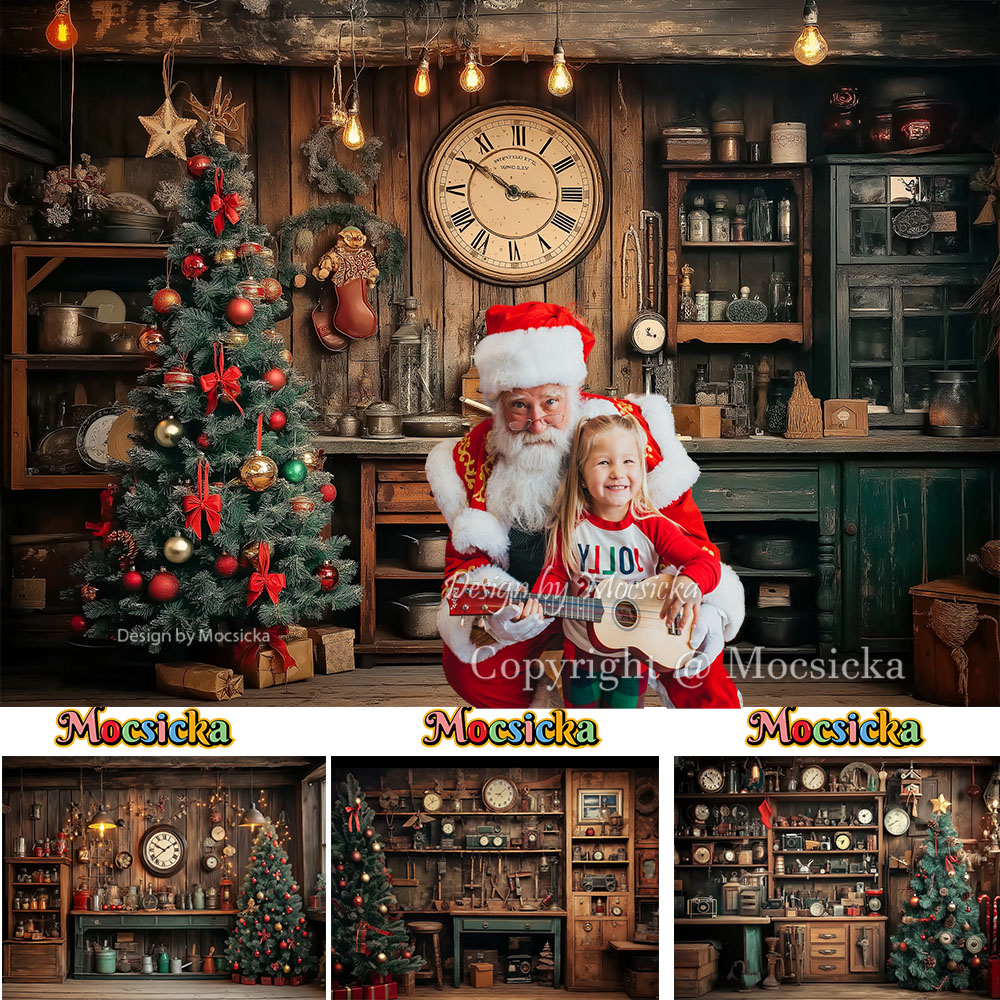 モシッカ サンタの工房 木製写真撮影用背景 クリスマスツリー - Photography Lighting Workshops のレビューと価格