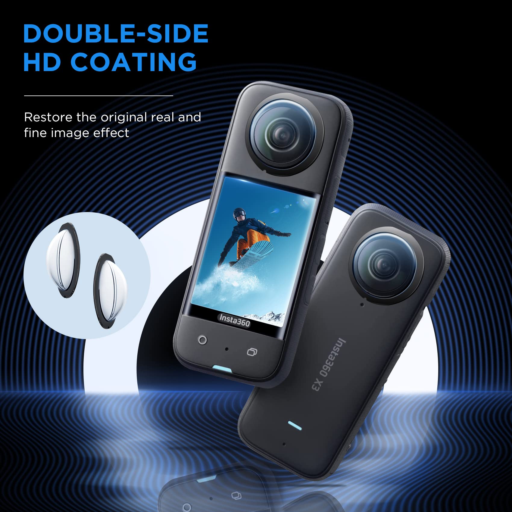 レンズガード Insta360 X3 アクセサリースクリーン - Insta360 Camera X3 のレビューと価格