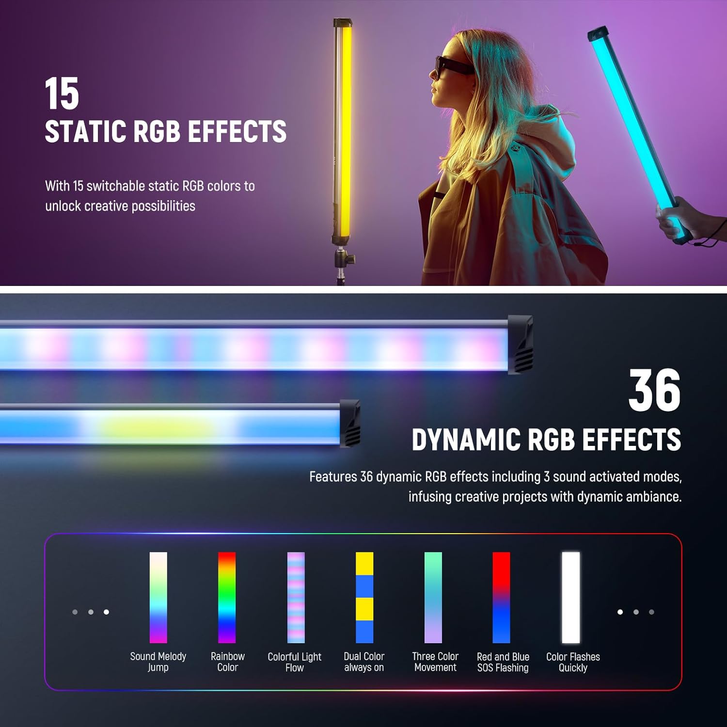 NEEWER ベーシック 21インチ 磁気RGBライトワンド - Torjim Rgb Photography Video Lighting のレビューと価格