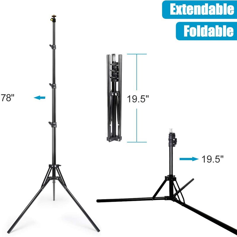 Nagnahz 78インチ写真照明三脚アルミ合金折りたたみ式 - Photography Lighting Mount のレビューと価格
