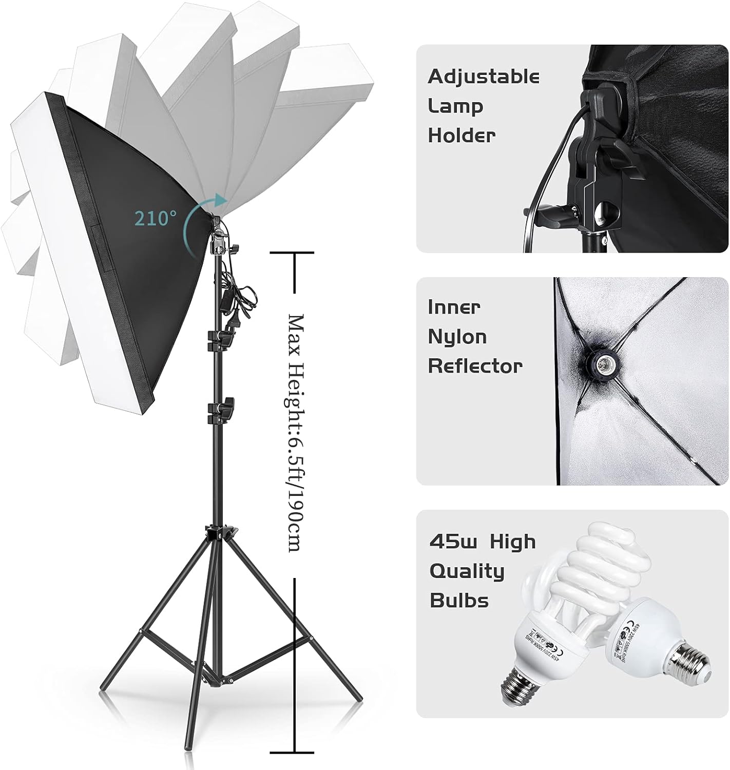 写真撮影照明キット、ライトボックス写真撮影用背景スタンド、写 - Photography Lighting And Backdrop Kits のレビューと価格