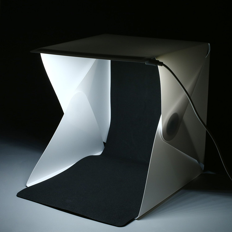 ポータブルミニフォトスタジオボックス写真撮影用背景幕内蔵LE - Photography Lighting And Backdrop Kits のレビューと価格