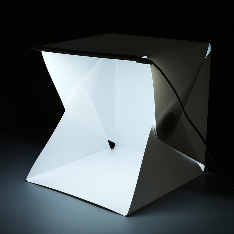 ポータブルミニフォトスタジオボックス写真撮影用背景幕内蔵LE - Photography Lighting And Backdrop Kits のレビューと価格