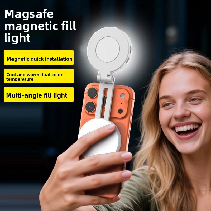 MagSafe対応スマホ用LEDリングライト、ポータブルバイ - Photography Lighting Effects のレビューと価格