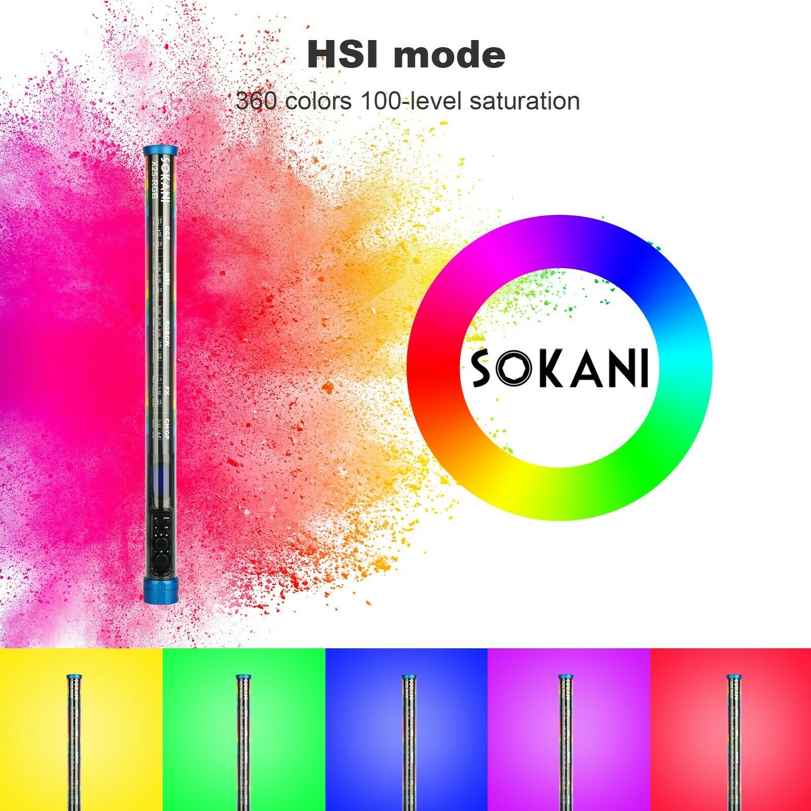 Sokani X25 RGB LED ビデオライト ハンドヘ - Torjim Rgb Photography Video Lighting のレビューと価格