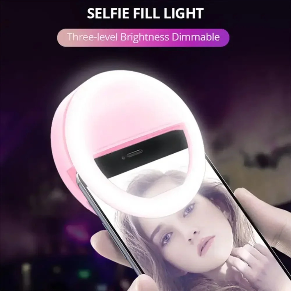 LED Selfie リングライト携帯電話クリップオンランプ - Stand Lighting Photography のレビューと価格