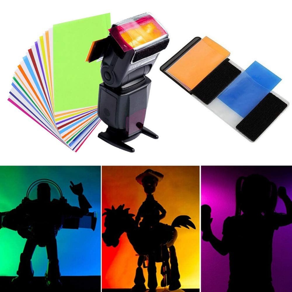 12色カメラフラッシュジェル照明フィルターキット、ユニバーサ - Photography Lighting Flash のレビューと価格