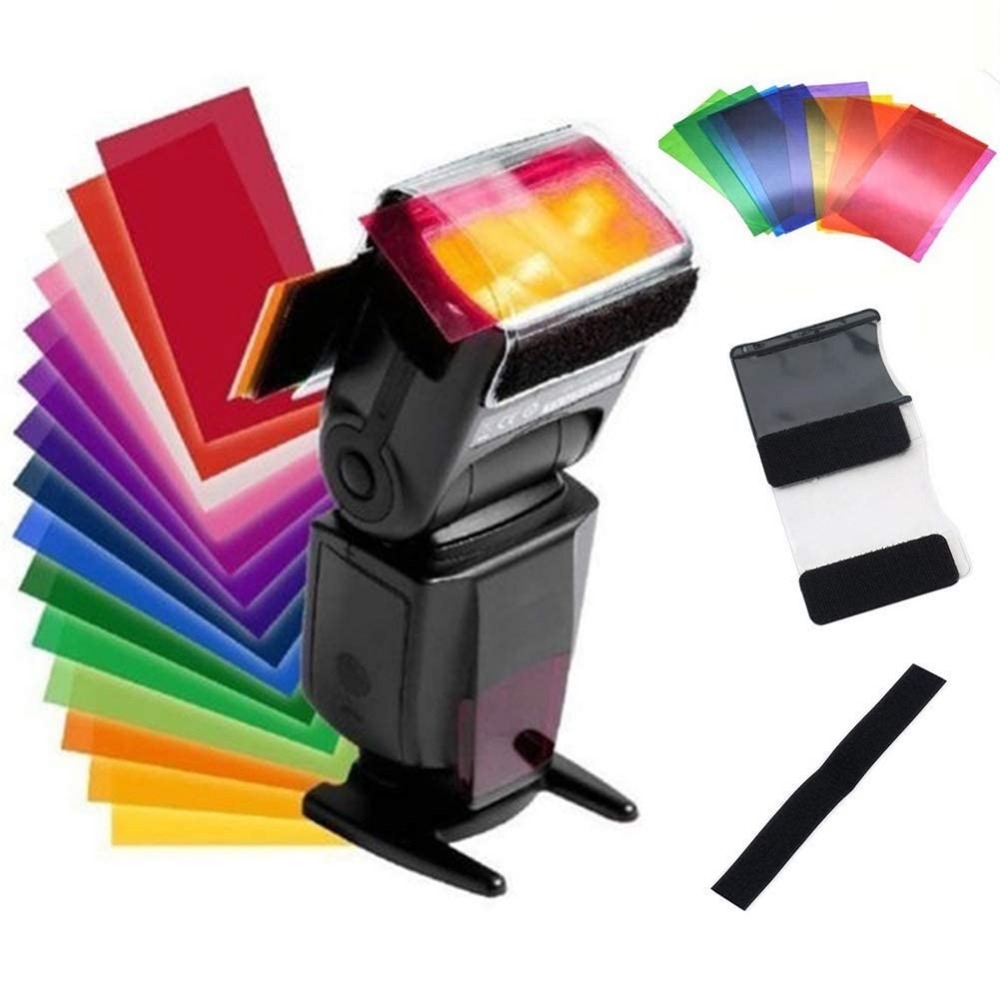 12色カメラフラッシュジェル照明フィルターキット、ユニバーサ - Photography Lighting Flash のレビューと価格