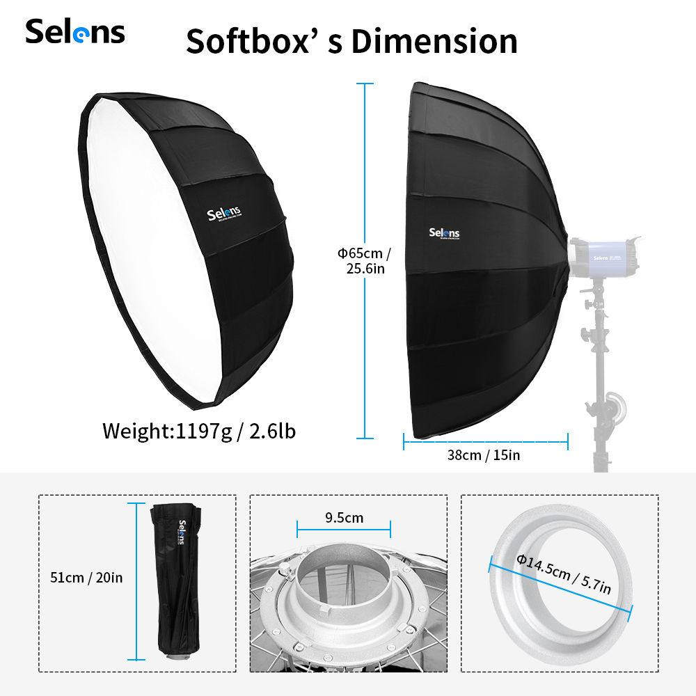 Selens-カメラ,リフレクター,リフレクター,リフレクタ - Photography Lighting Beauty Dish のレビューと価格