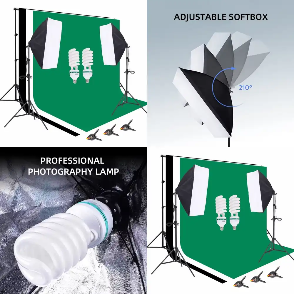 1つの写真スタジオ機材セット、2.6 * 3m背景スタンド、 - Photography Lighting And Backdrop Kits のレビューと価格