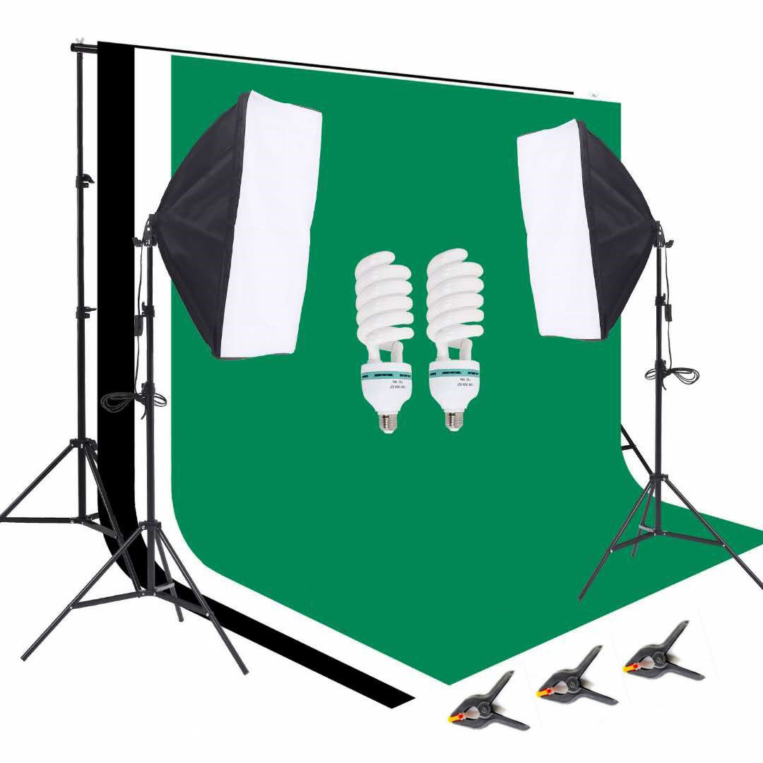 1つの写真スタジオ機材セット、2.6 * 3m背景スタンド、 - Photography Lighting And Backdrop Kits のレビューと価格