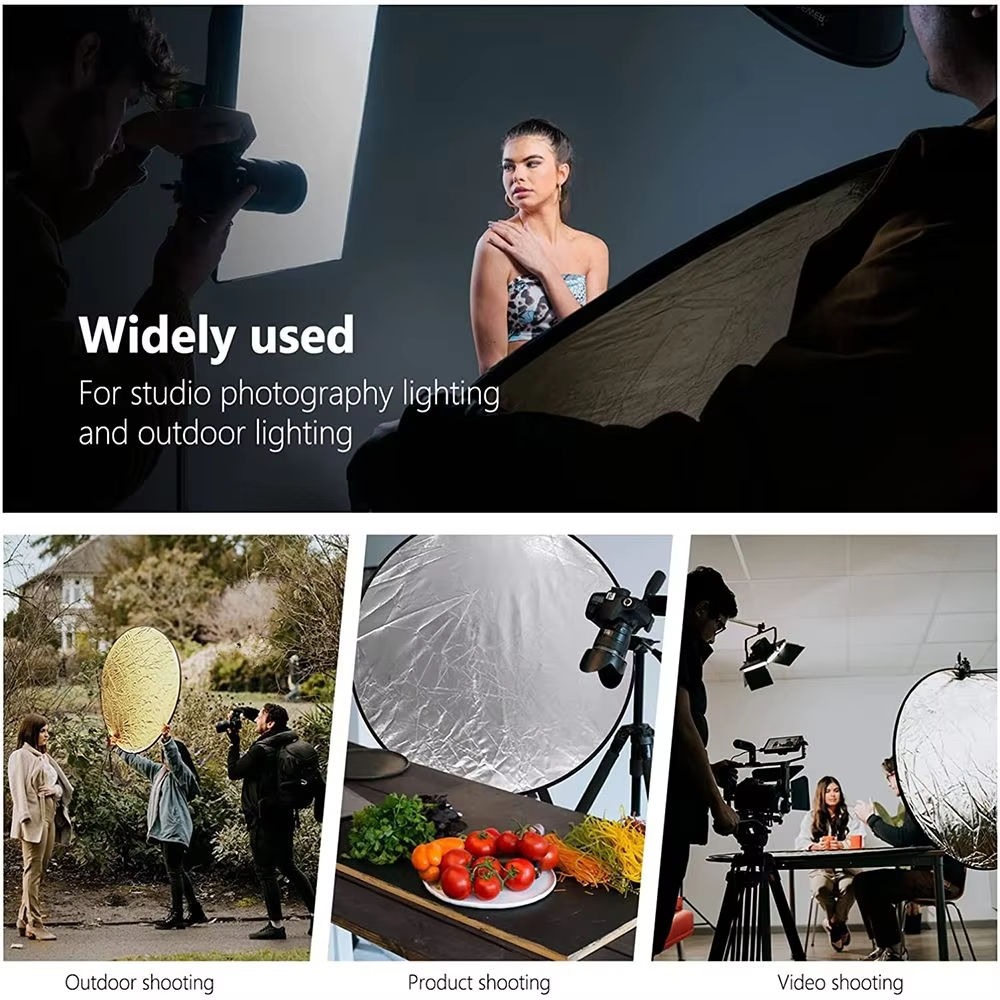 ポータブル 5 in 1 折りたたみ式写真撮影用リフレクター - Photography Lighting Diffuser のレビューと価格