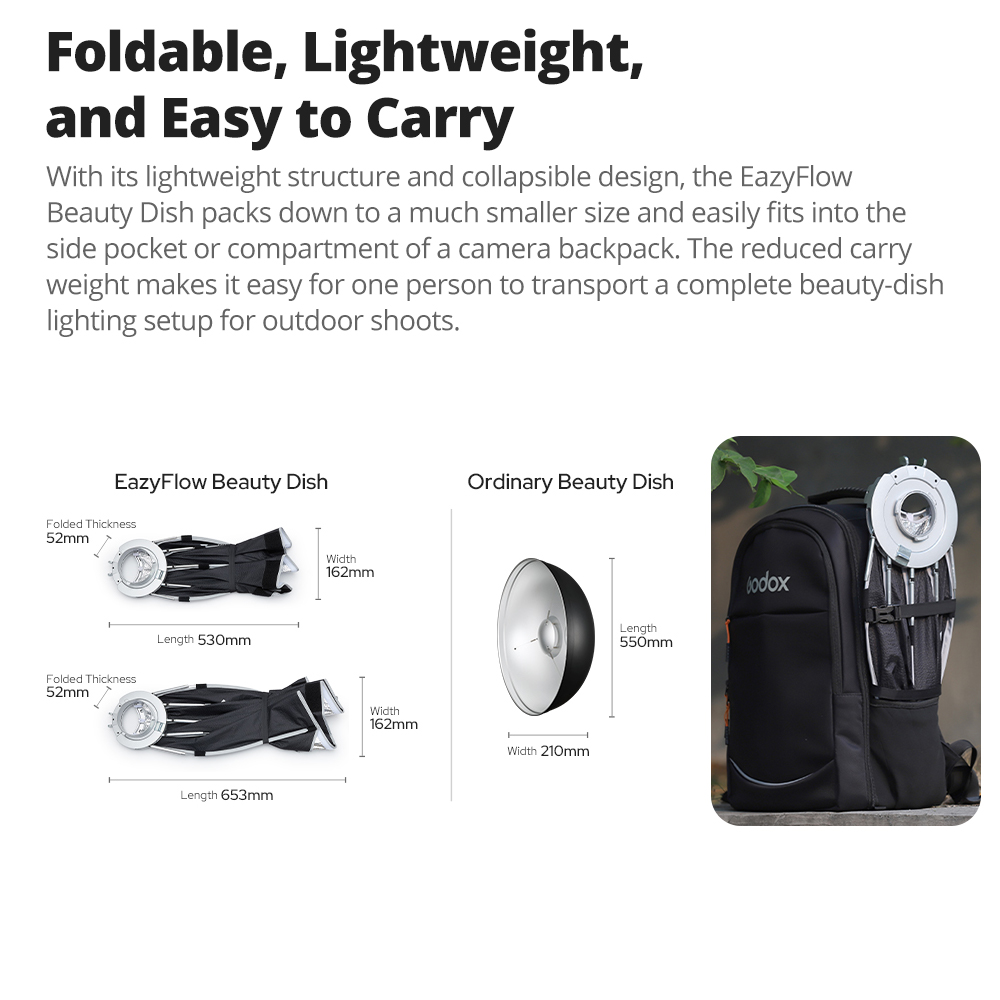 新しいGodox EazyFlowビューティーディッシュ 6 - Photography Lighting Flash のレビューと価格