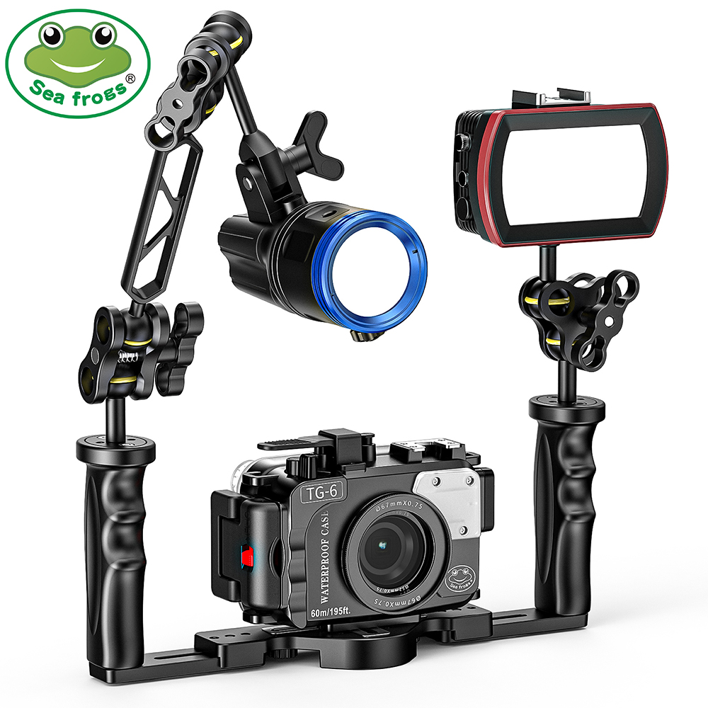 エッセンシャルダイビング写真機器アルミニウム合金デュアルボー - Photography Lighting Essentials のレビューと価格