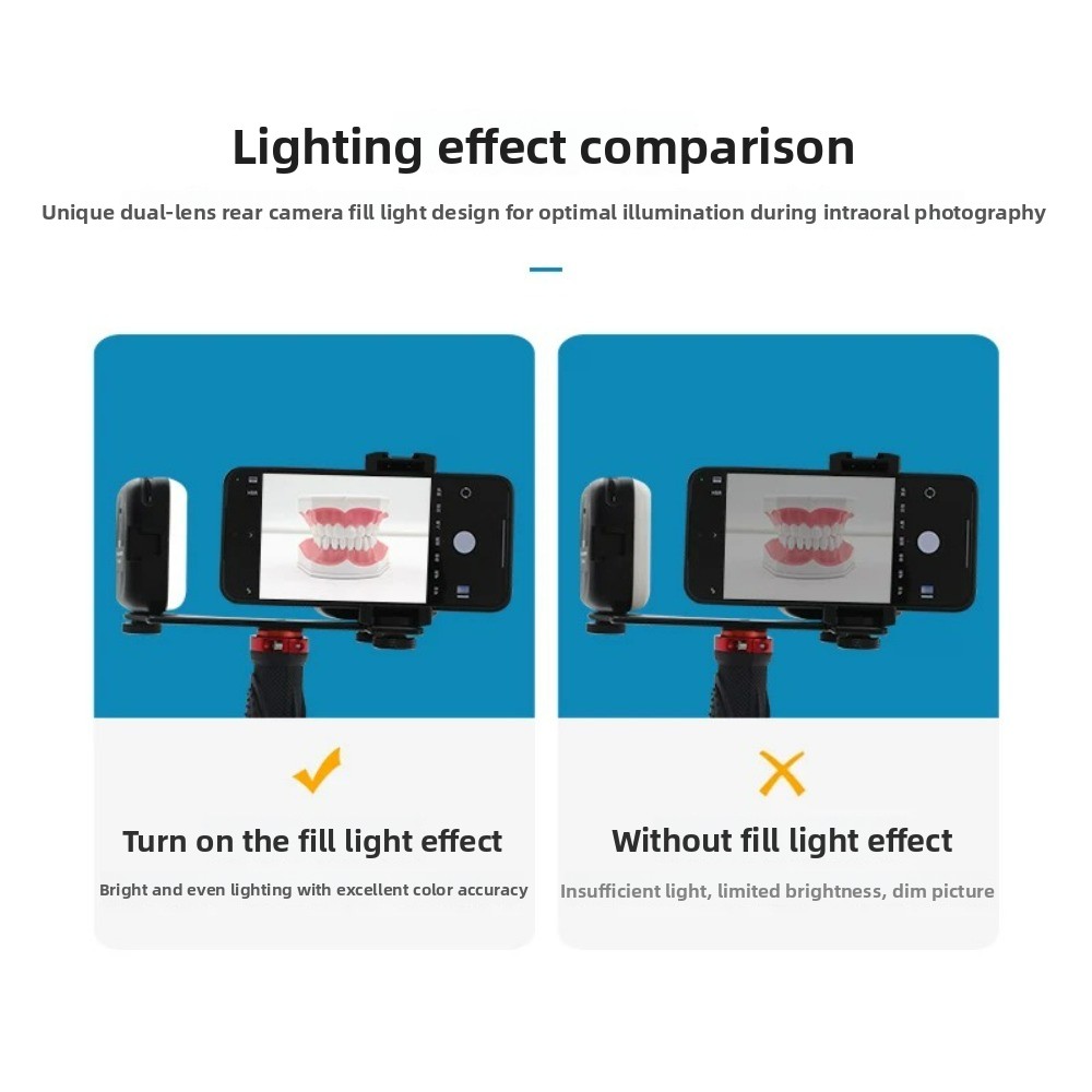 歯科用撮影ライト、スマートフォン用Bluetooth LED - Photography Lighting Flash のレビューと価格