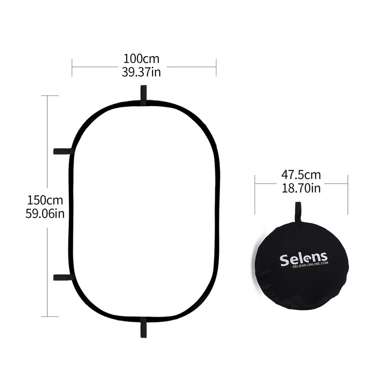 楕円形の折りたたみ式ソフトフォトライト,100x150cm, - Photography Lighting Diffuser のレビューと価格