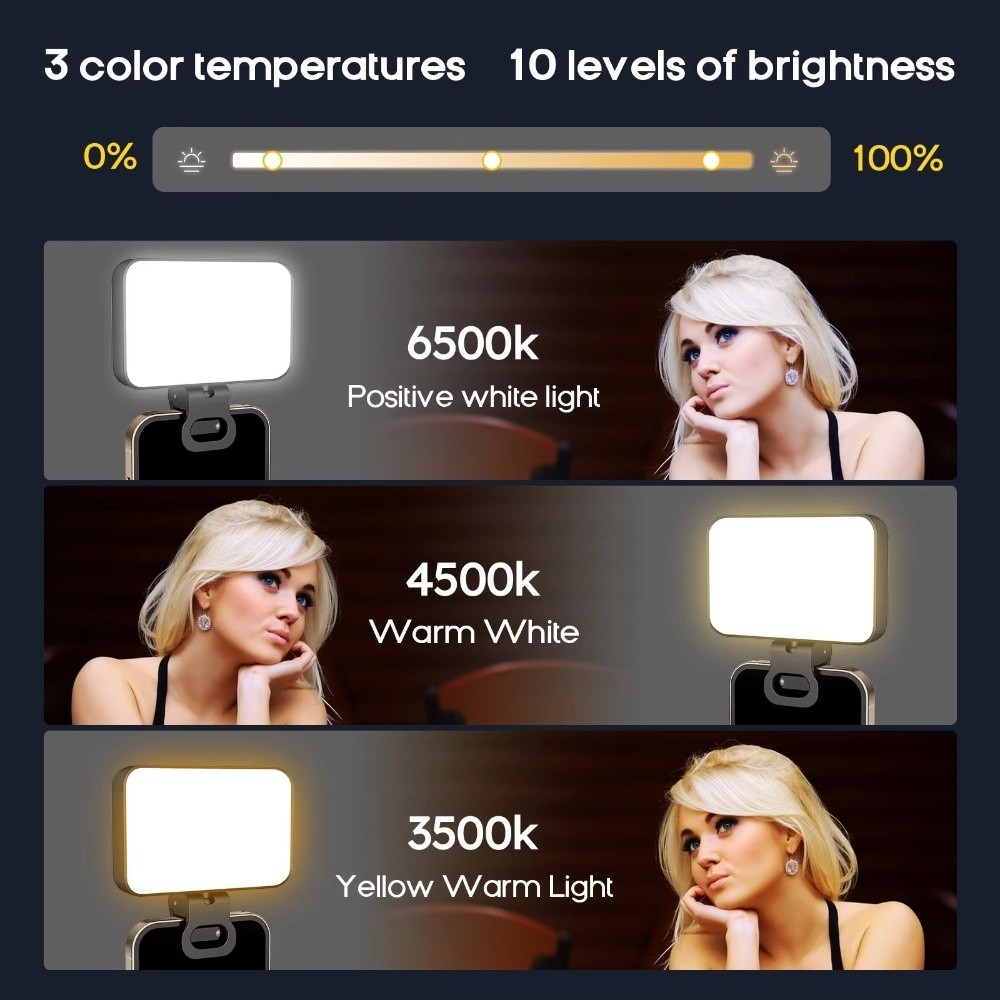 800/1000mAh LEDセルフィーライト 3モード U - Photography Lighting Flash のレビューと価格