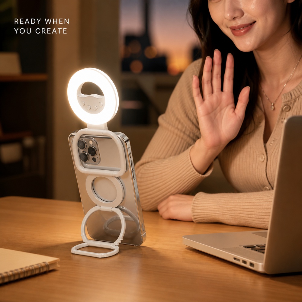 折りたたみ式マグネット式スマホ用フィルライトスタンド 60個 - Stand Lighting Photography のレビューと価格