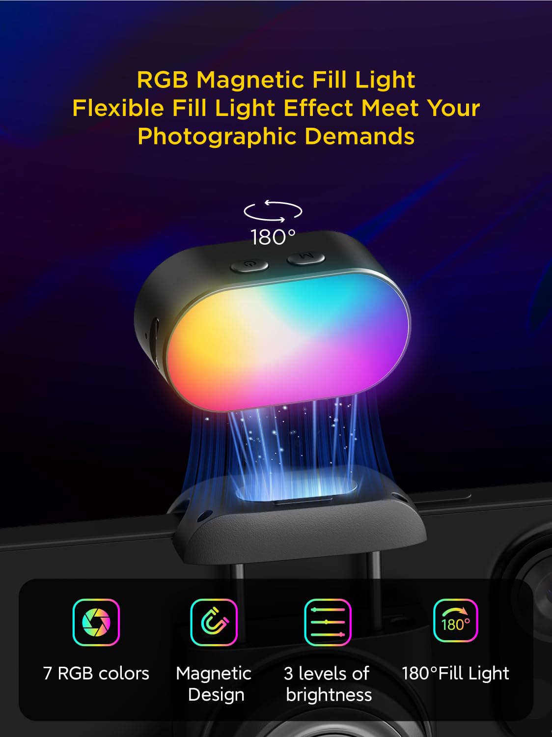 AOCHUAN RGB 磁気フィルライト ジンバル LED  - Torjim Rgb Photography Video Lighting のレビューと価格