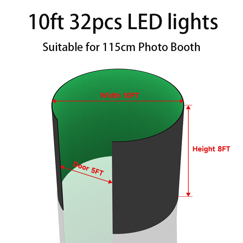 360フォトブースエンクロージャー、無料カスタムロゴ背景幕テ - Photography Lighting And Backdrop Kits のレビューと価格
